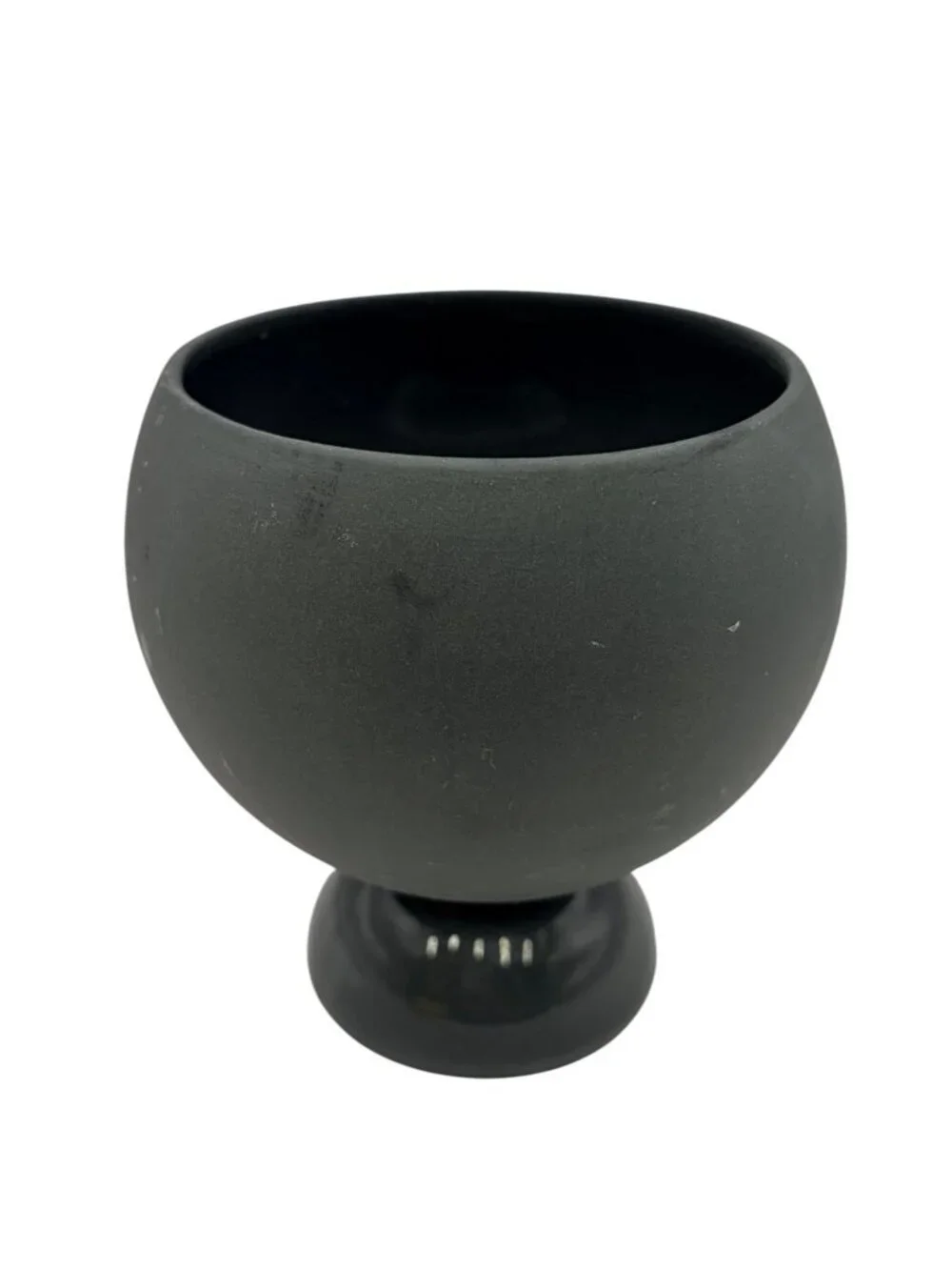 Ladder + Light Matte Black Pedestal Bowl Planter Minimalist Made in USA